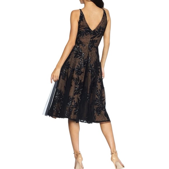 Dress the population Courtney Dress in Black/ Nude Size Size XXL #1861 - Picture 2 of 5